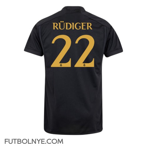 Camiseta Real Madrid Antonio Rudiger #22 Tercera Equipación 2023-24 manga corta